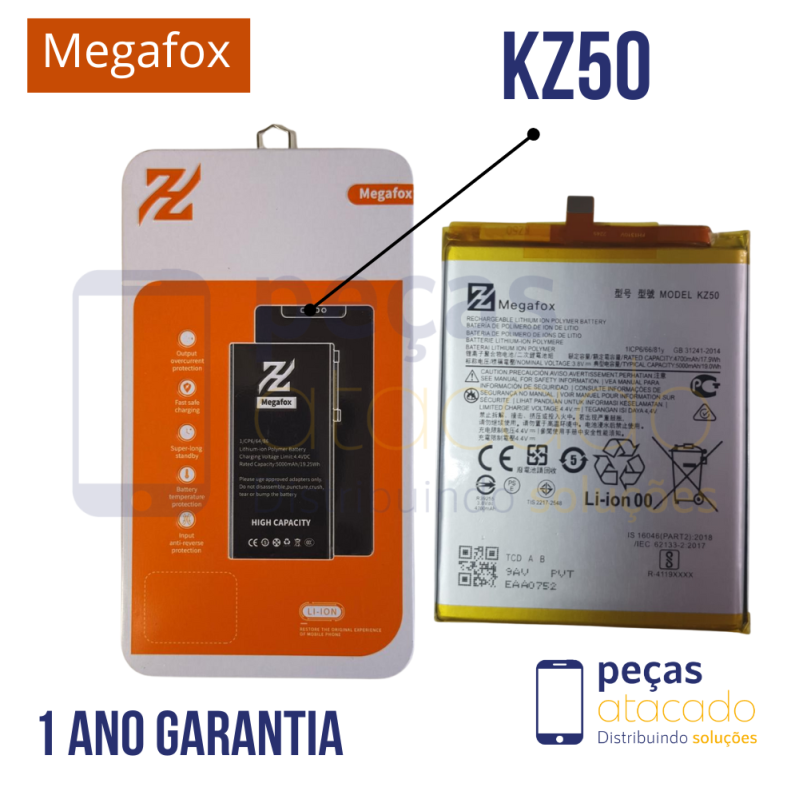 BA-0673 BATERIA MEGAFOX MOTOROLA MOTO G8 POWER (KZ50) (1 ANO DE GARANTIA)