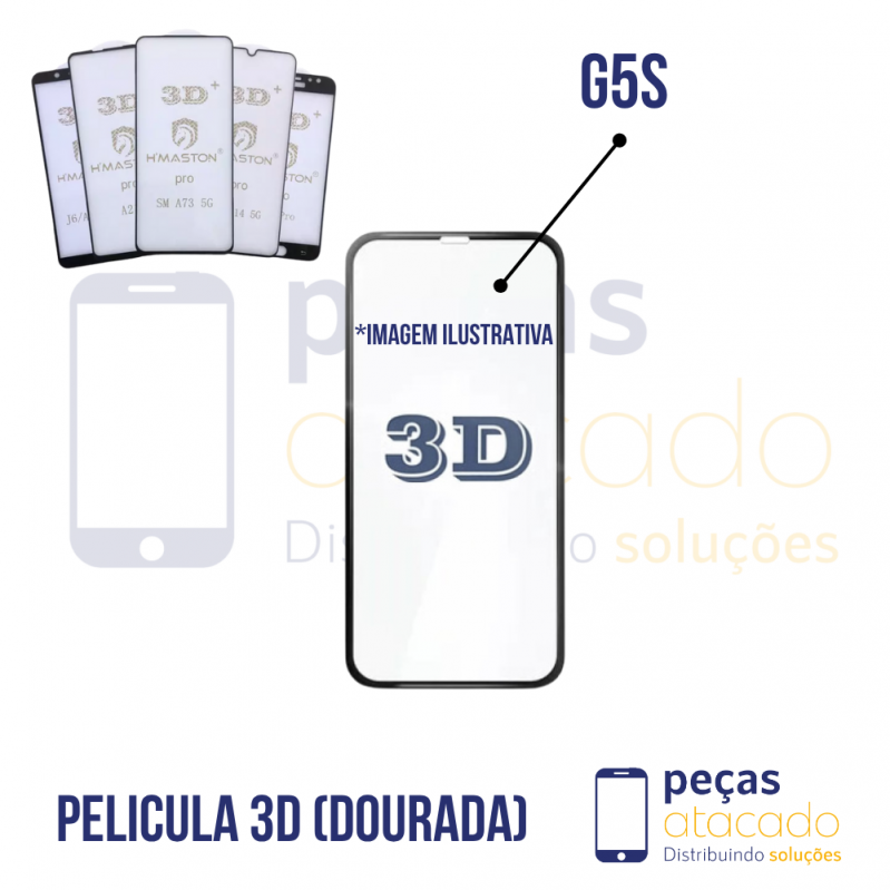 P-0744 PELICULA MOTOROLA MOTO G5S DOURADO 3D