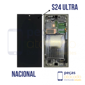 FRONTAL SAMSUNG S24 ULTRA PRETO COM ARO NACIONAL