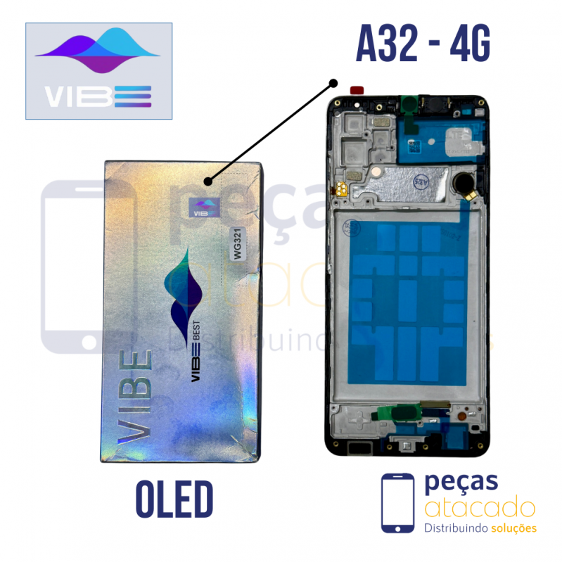S-0384 FRONTAL SAMSUNG A32 4G (SM-A325) COM ARO VIBE OLED