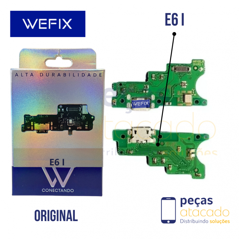 SUB PLACA DE CARGA MOTOROLA MOTO E6i WEFIX ORIGINAL