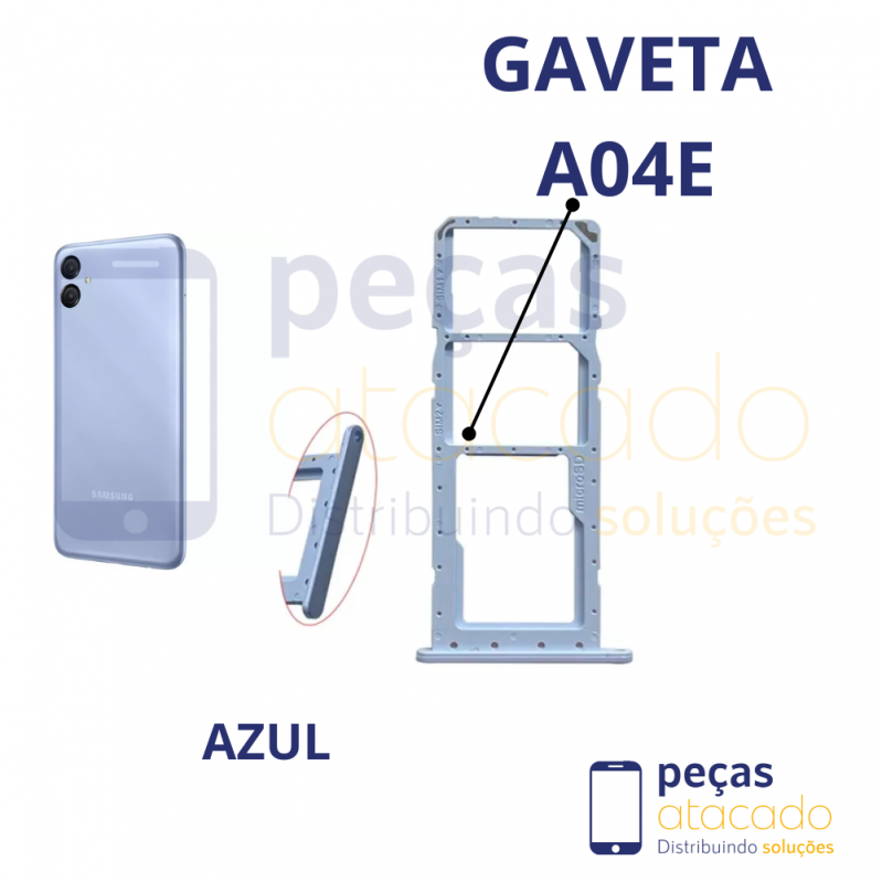 CH-0022 GAVETA DE CHIP SAMSUNG A04E AZUL