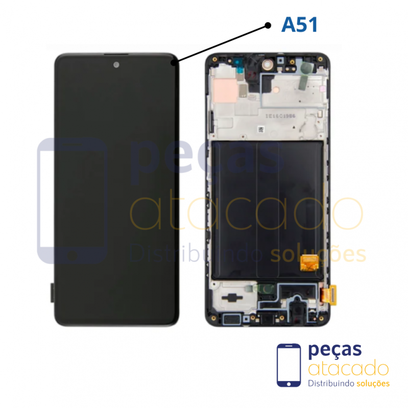 FRONTAL SAMSUNG A51 SM-A515 COM ARO (GX TOP) OLED 1:1