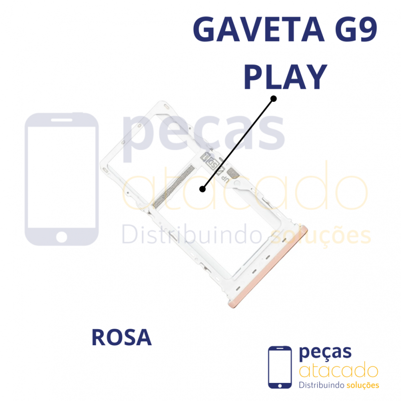 CH-0001 GAVETA CHIP MOTOROLA MOTO G9 PLAY ROSA