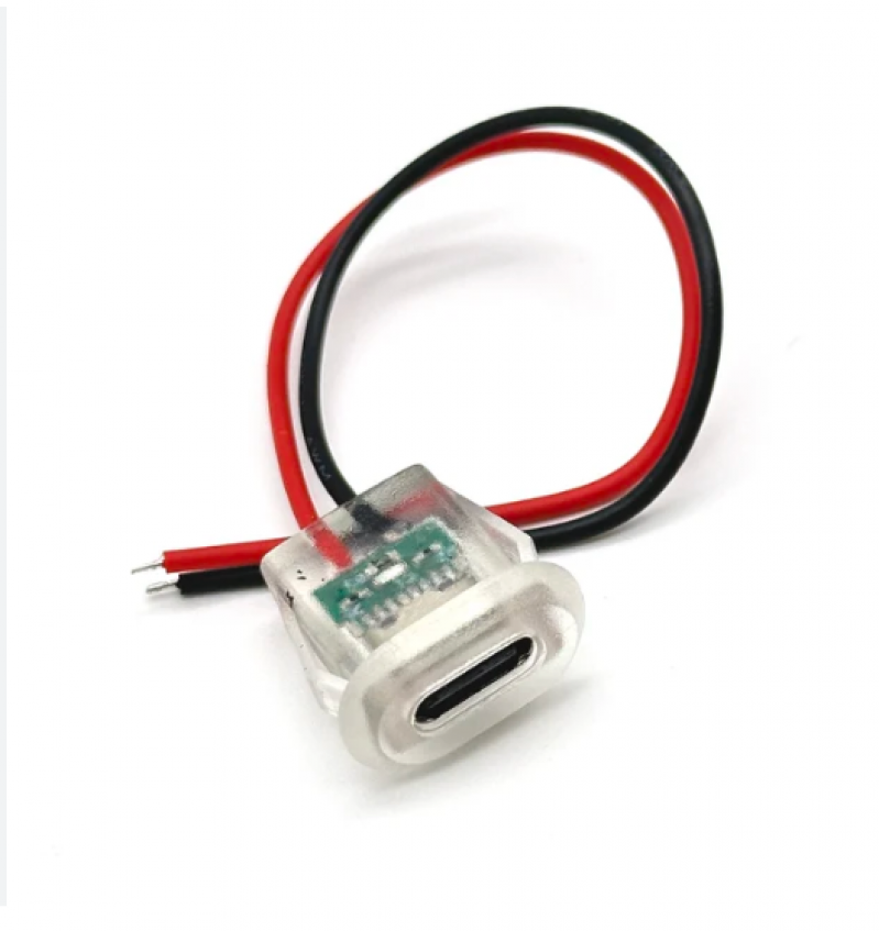 C-0073 CONECTOR TIPO C COM FIO E LED PARA ADAPTAÇÃO
