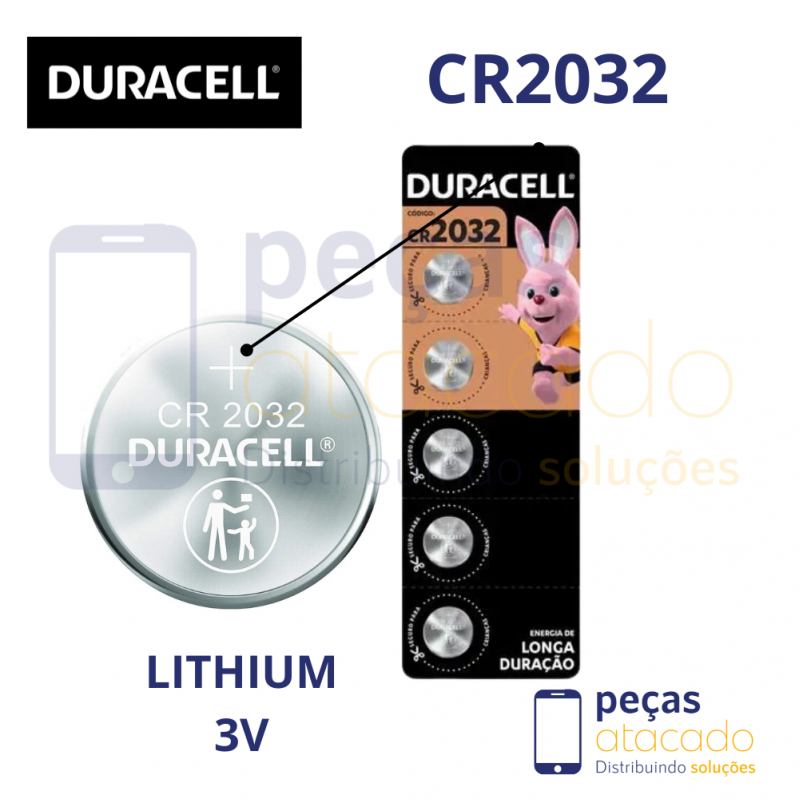 BATERIA DURACELL CR2032 Placa Mãe 3V ALCALINA (VENDA POR UNIDADE)