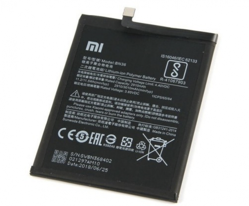 BA-0123 BATERIA 1 LINHA XIAOMI MI A2 (BN36)