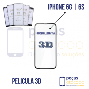P-0363 PELICULA IPHONE 6G | 6S 3D (Preto)