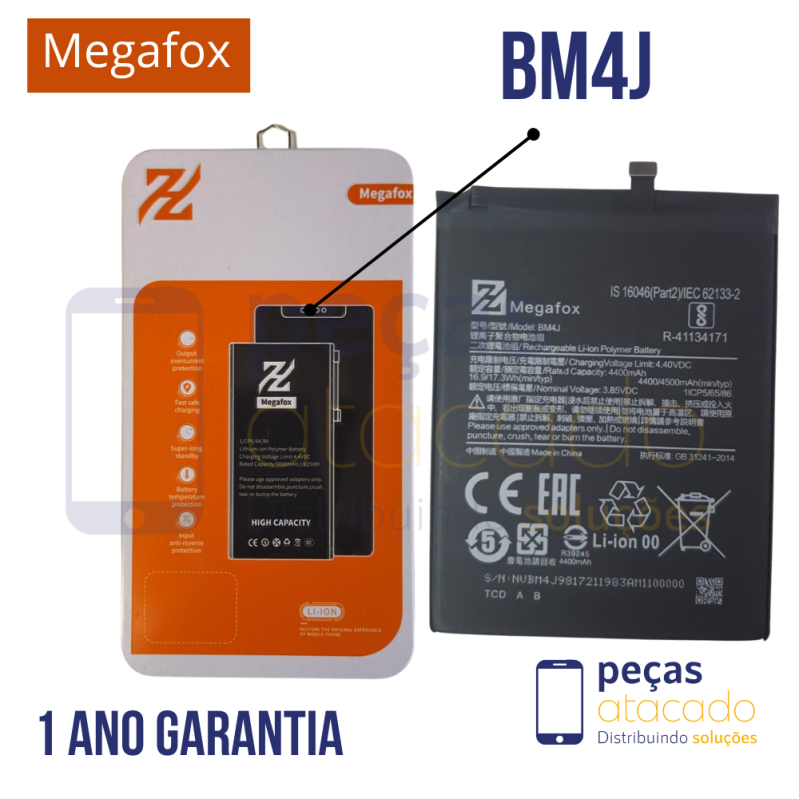 BA-0678 BATERIA MEGAFOX XIAOMI NOTE 8 PRO (BM4J) (1 ANO DE GARANTIA)