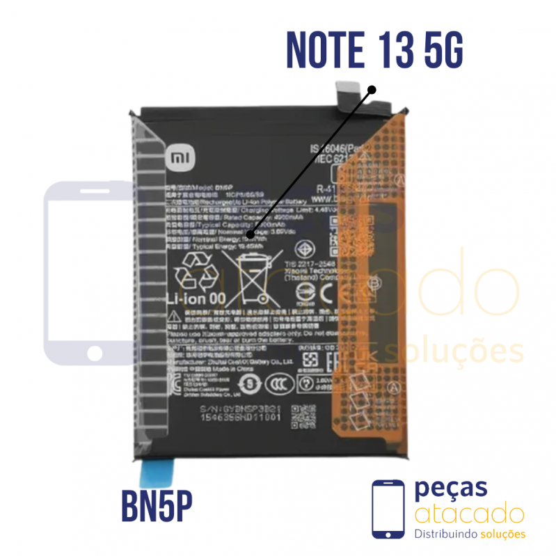 BA-0635 BATERIA 1 LINHA XIAOMI NOTE 13 5G (BN5P)