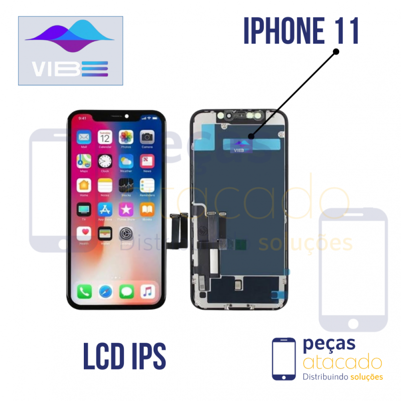 S-0633 FRONTAL IPHONE 11 VIBE LCD IPS (TROCA CI)