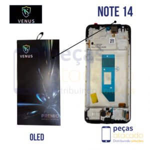 S-0139 FRONTAL XIAOMI NOTE 14 4G (24117RN76L) COM ARO PRETO VENUS OLED