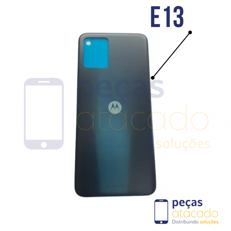 TAMPA TRASEIRA MOTOROLA MOTO E13 AZUL ESCURO