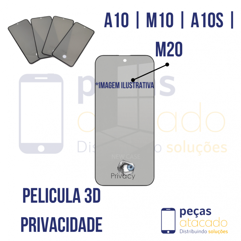 P-0610 PELICULA SAMSUNG A10 | M10 | A10S | M20 3D PRIVACIDADE