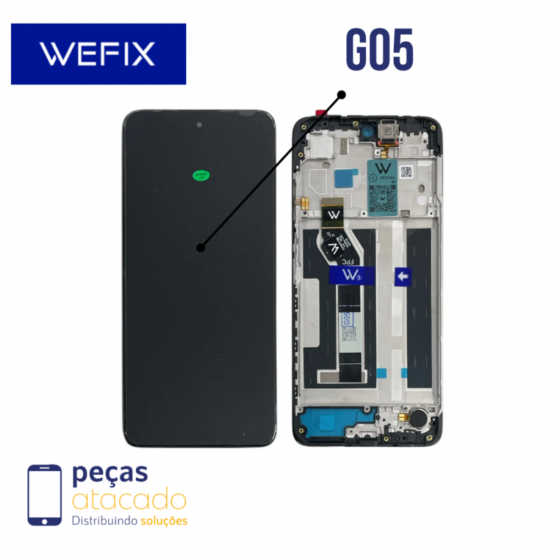 S-1026 FRONTAL MOTOROLA MOTO G05 COM ARO PRETO WEFIX IPS