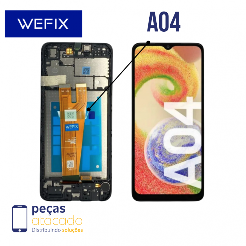 S-0559 FRONTAL SAMSUNG A04 (SM-A045M) COM ARO WEFIX IPS LCD