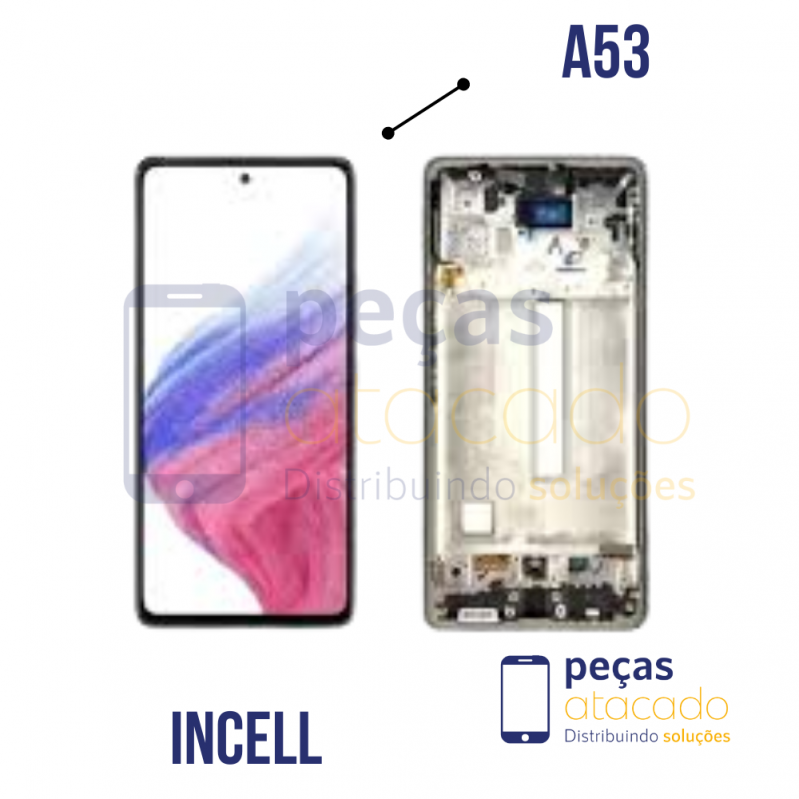 S-0801 FRONTAL SAMSUNG A53 COM ARO PRETO INCELL IPS