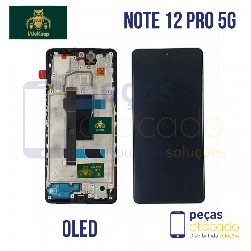 S-0490 FRONTAL XIAOMI NOTE 12 PRO 5G | POCO X5 PRO 5G COM ARO PRETO WE KEEP INCELL IPS
