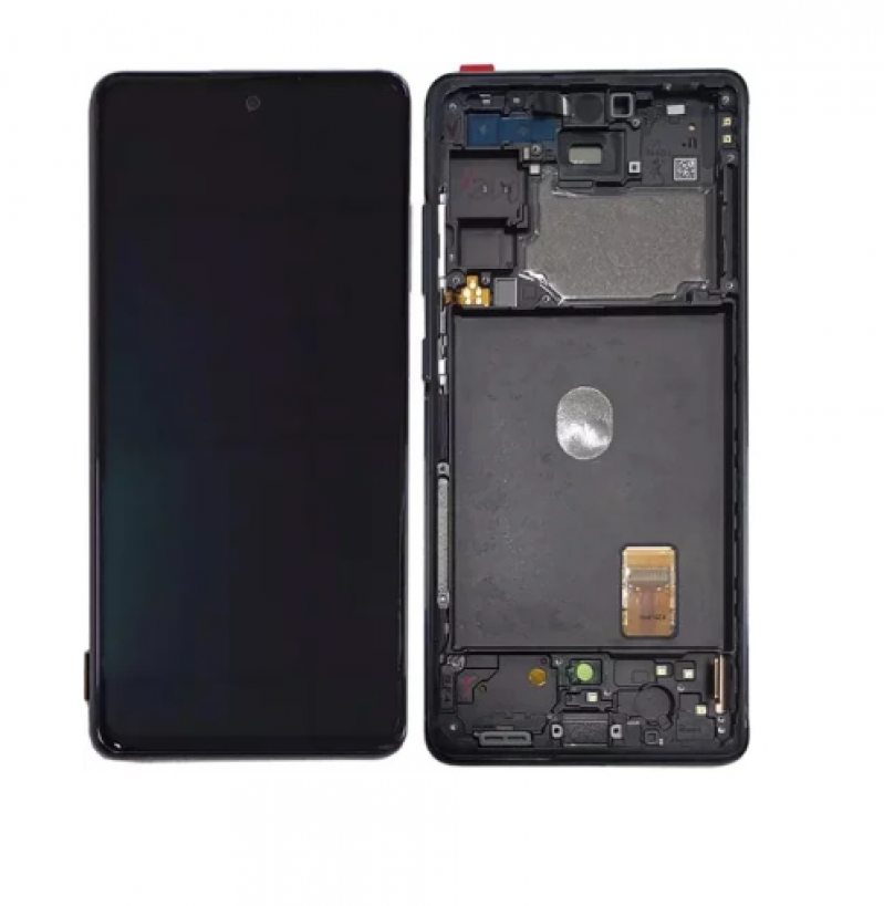 S-0789 FRONTAL SAMSUNG S20 FE (SM-G780F) COM ARO PRETA ORIGINAL CHINA OLED