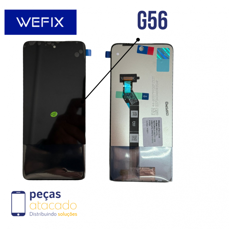 S-0996 FRONTAL MOTOROLA MOTO G56 SEM ARO PRETO IPS WEFIX