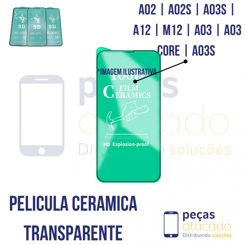 P-0597 PELICULA SAMSUNG A02 | A02S | A03S | A12 | M12 | A03 | A03 CORE | A03S CERAMICA TRANSPARENTE