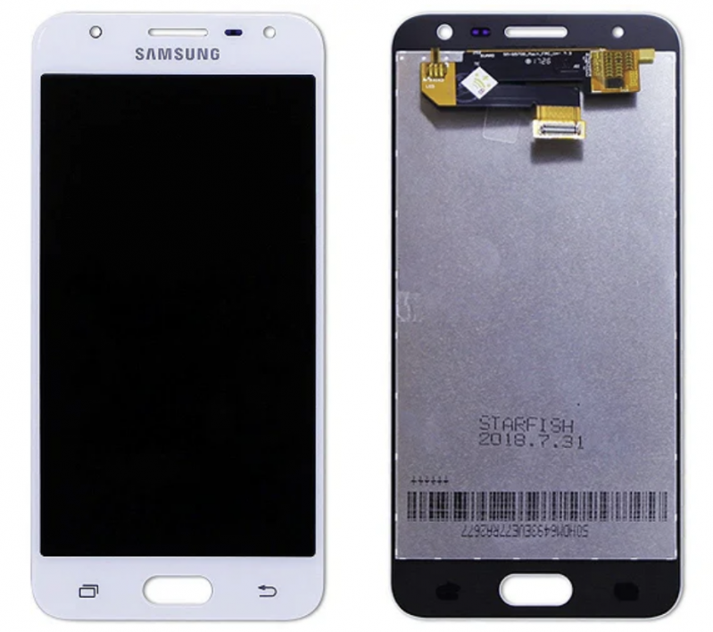S-0155 FRONTAL SAMSUNG J5 PRIME (SM-G570) SEM ARO BRANCO ORIGINAL CHINA IPS