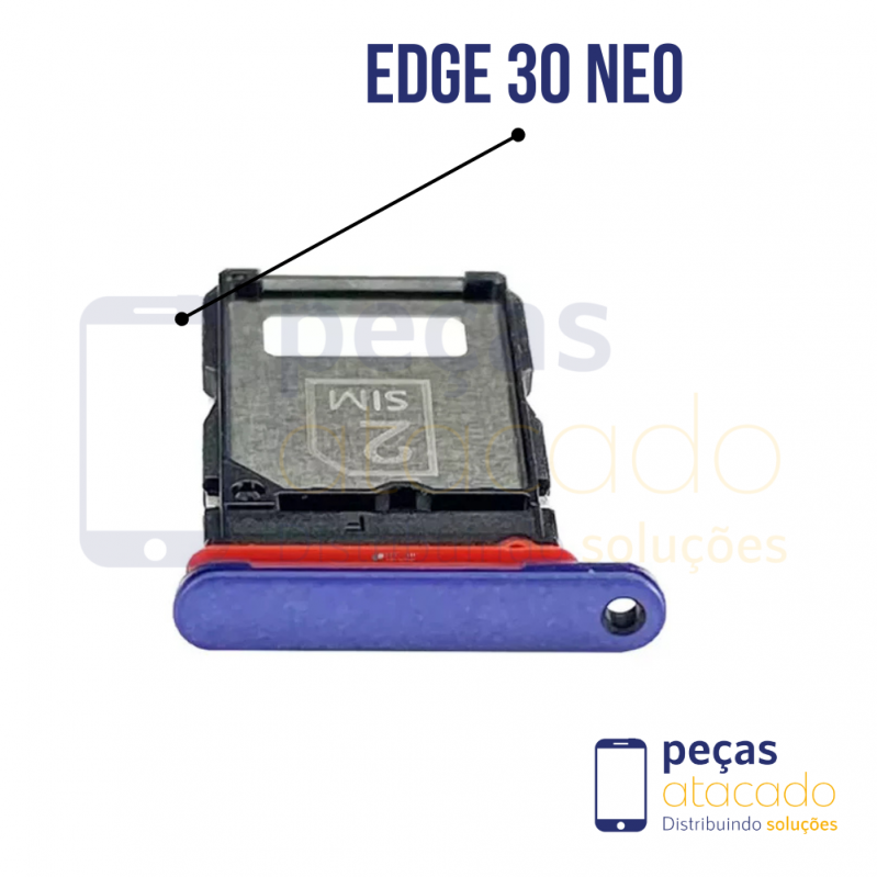 CH-0021 GAVETA DE CHIP MOTOROLA EDGE 30 NEO - LILAS
