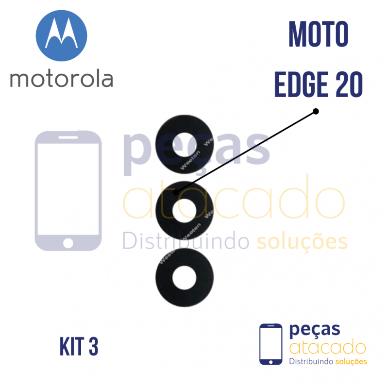 L-0001 LENTE MOTOROLA MOTO EDGE 20 (KIT 3)