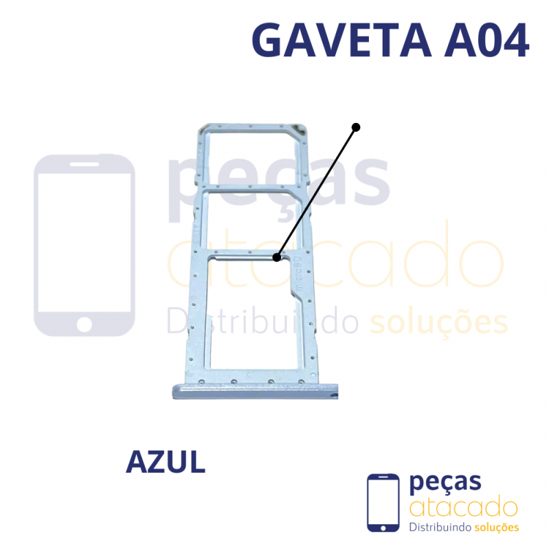 CH-0031 GAVETA CHIP SAMSUNG A04 AZUL