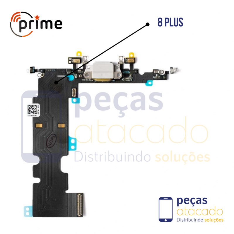 SB-0292 FLEX CONECTOR DE CARGA  IPHONE 8G PLUS PRIME - PRATA (PRIME)