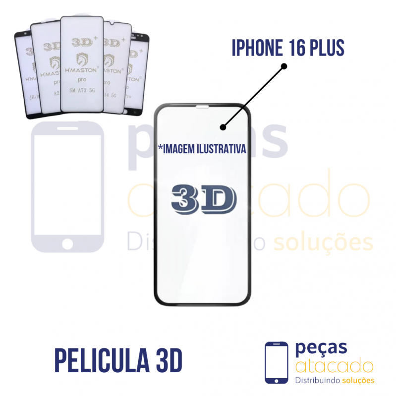 P-0453 PELICULA IPHONE 16 PLUS 3D