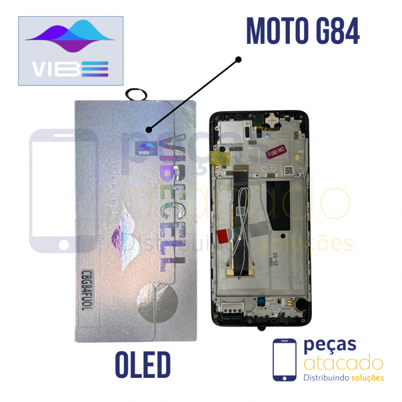 FRONTAL MOROROLA MOTO G84 5G (XT2347) COM ARO VIBE OLED