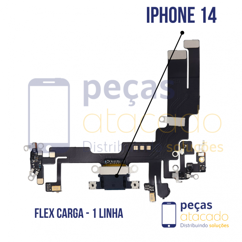 SB-0298 FLEX CONECTOR DE CARGA IPHONE 14 PRIME (Preto)