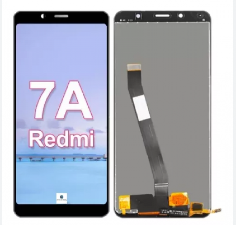 S-0550 FRONTAL XIAOMI REDMI 7A (FRO998) SEM ARO PRETA ORIGINAL CHINA IPS