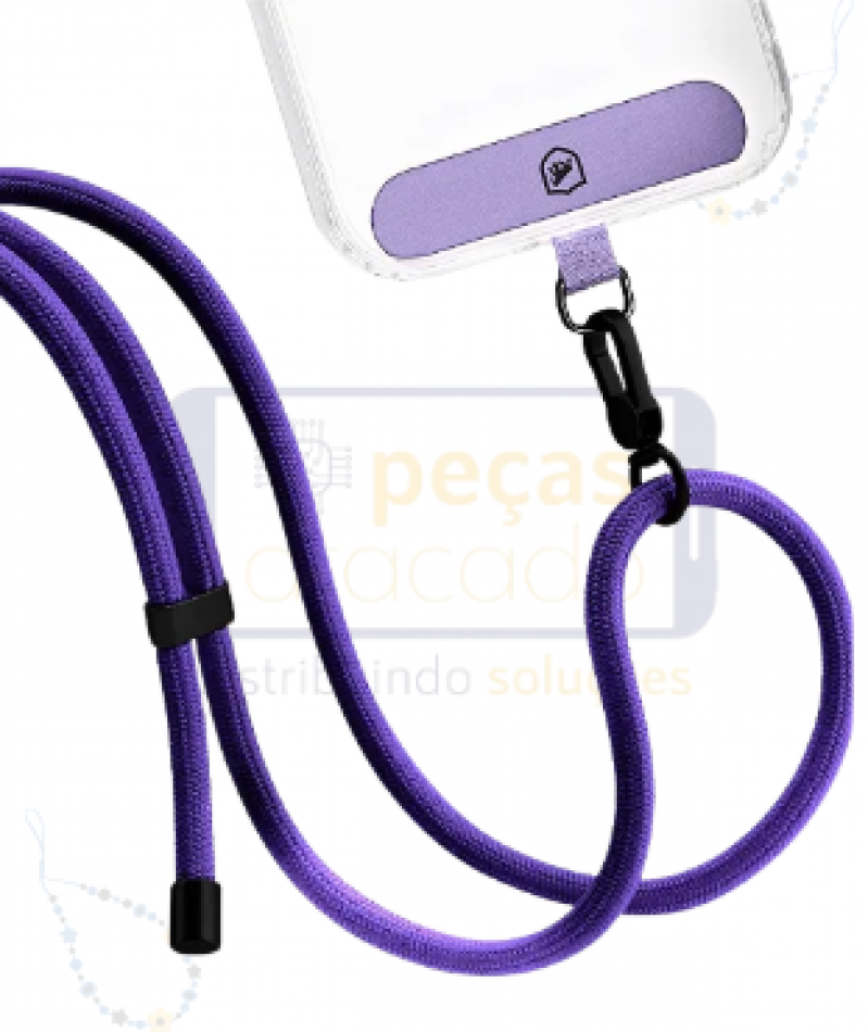 CORDÃO REFORÇADO PARA CELULAR ROXO