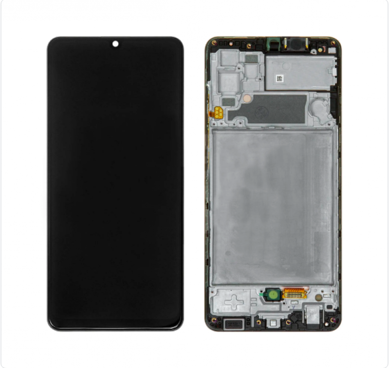 S-0797 FRONTAL SAMSUNG A32 4G (SM-A325) COM ARO PRETO INCELL IPS