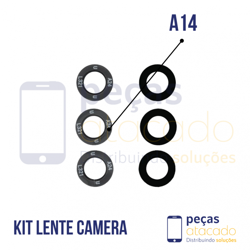 L-0055 LENTE SAMSUNG A14 (KIT 3)