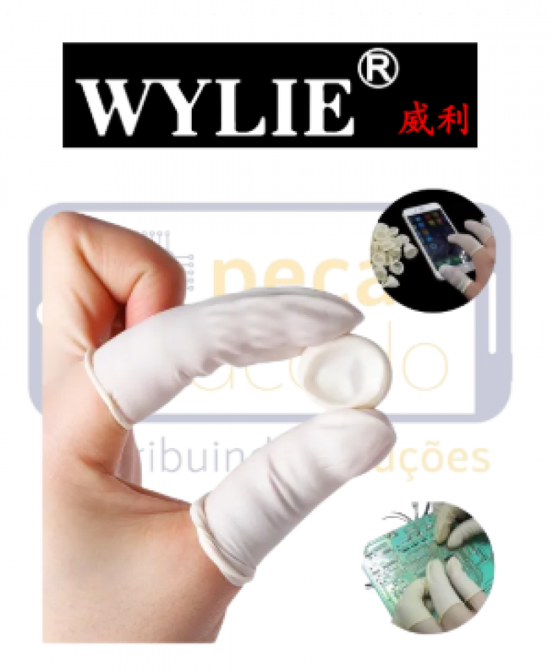 LUVA DE DEDO ANTIESTÁTICA KIT 2 PEÇAS WYLIE