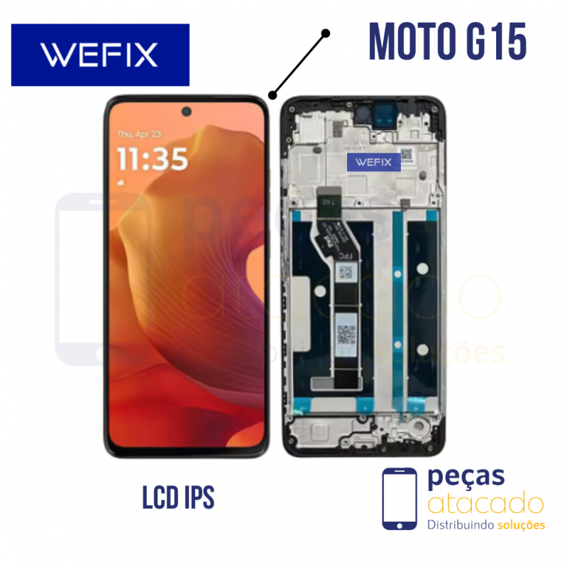 S-0903 FRONTAL MOTOROLA MOTO G15 (XT2521) COM ARO WEFIX IPS