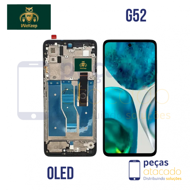 S-0452 FRONTAL MOTOROLA MOTO G52 (XT2221) COM ARO WE KEEP OLED