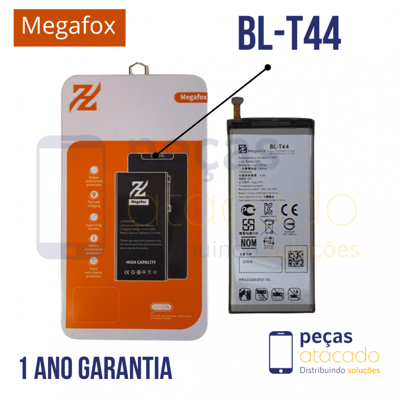 BA-0478 BATERIA MEGAFOX LG K40S (BL-T44) (1 ANO DE GARANTIA)