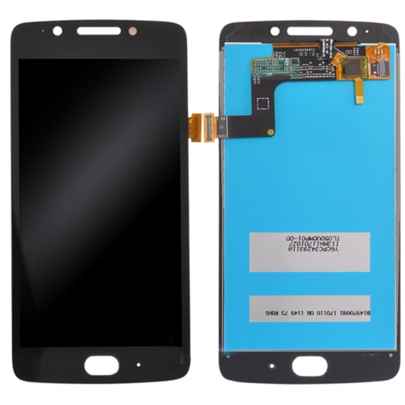 S-0223 FRONTAL MOTOROLA MOTO G5 (XT-1672) SEM ARO PRETA ORIGINAL CHINA IPS