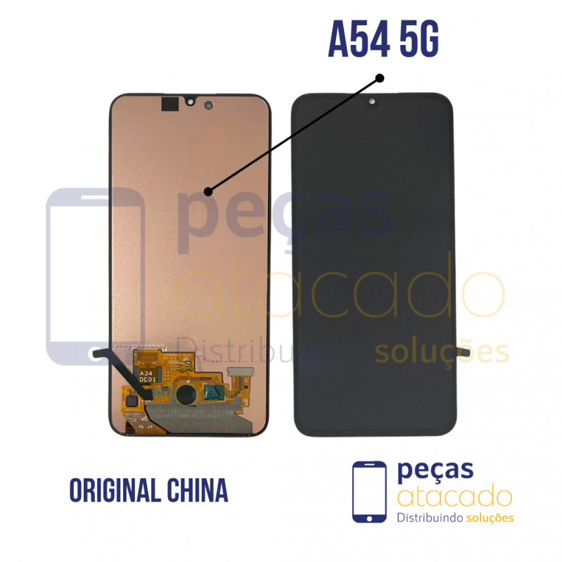 S-0873 FRONTAL SAMSUNG A54 5G (A546) PRETO SEM ARO INCELL IPS
