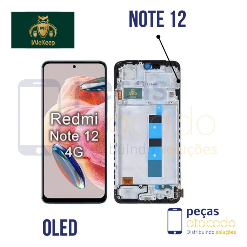 S-0929 FRONTAL XIAOMI NOTE 12 4G COM ARO WE KEEP 1:1 OLED