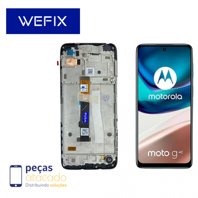 S-0292 FRONTAL MOTOROLA MOTO G42 (XT-2233) COM ARO WEFIX OLED