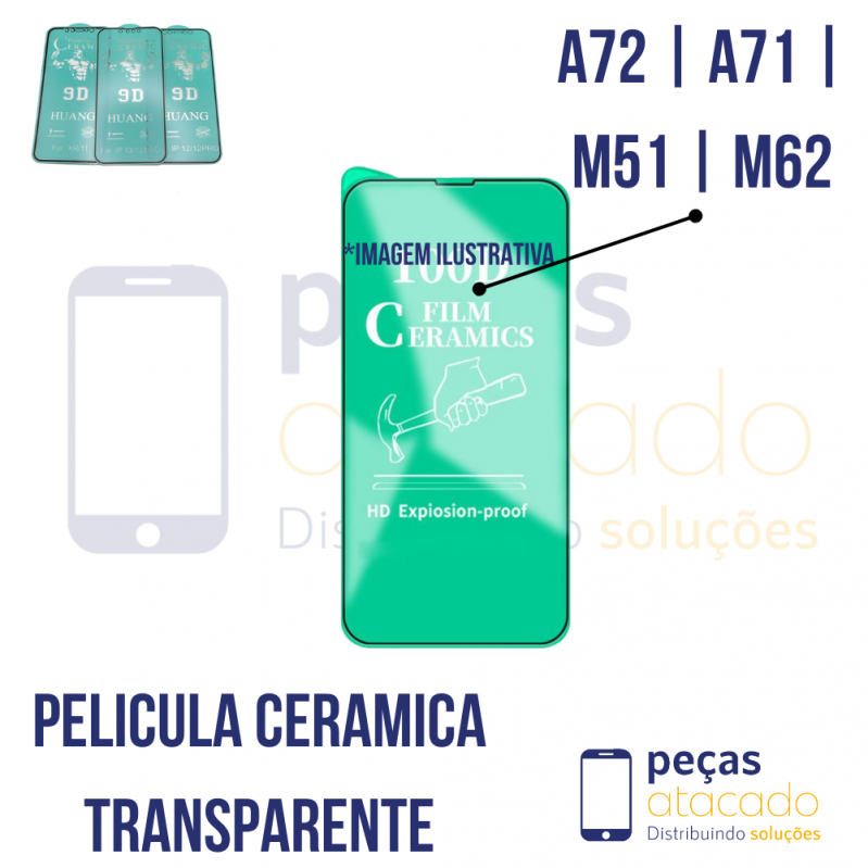 P-0468 PELICULA SAMSUNG A72 | A71 |  M51 | M62 CERAMICA TRANSPARENTE