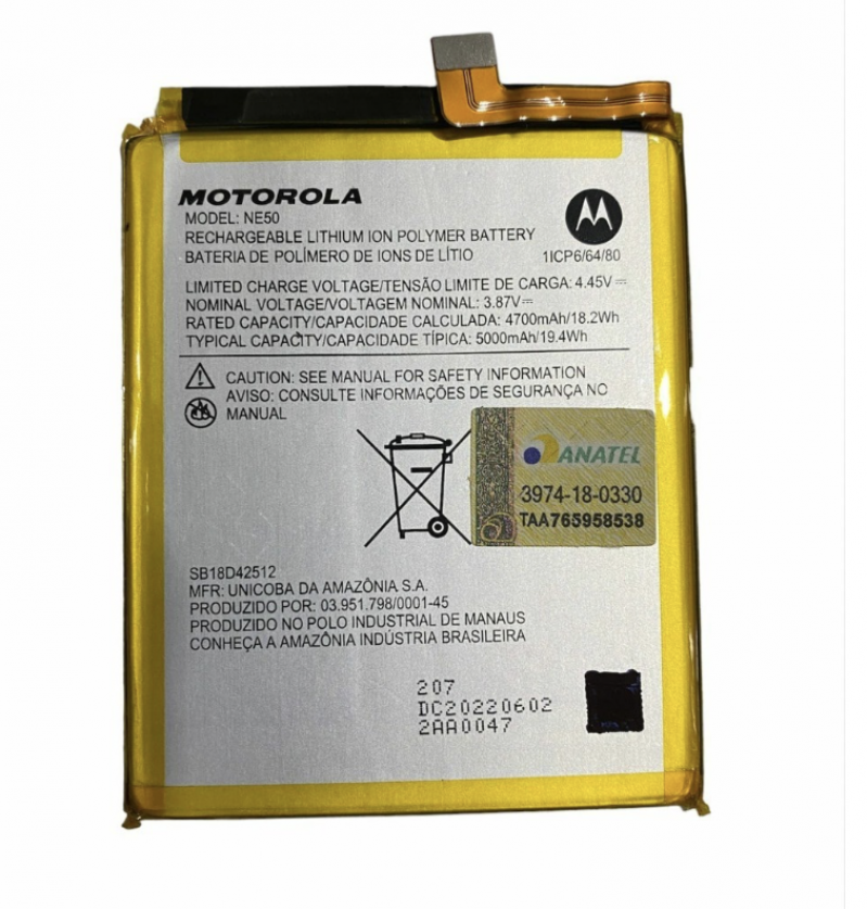 BA-0434 BATERIA ORIGINAL NACIONAL MOTOROLA MOTO G52 (XT-2221) (NE50)