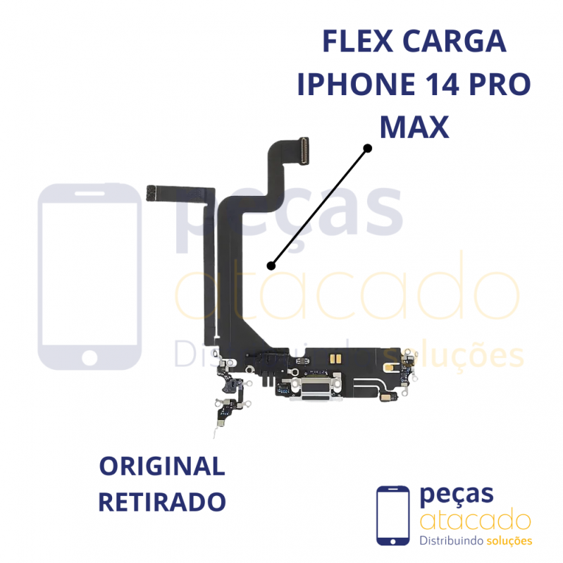 SB-0231 FLEX CONECTOR DE CARGA IPHONE 14 PRO MAX ORIGINAL RETIRADA