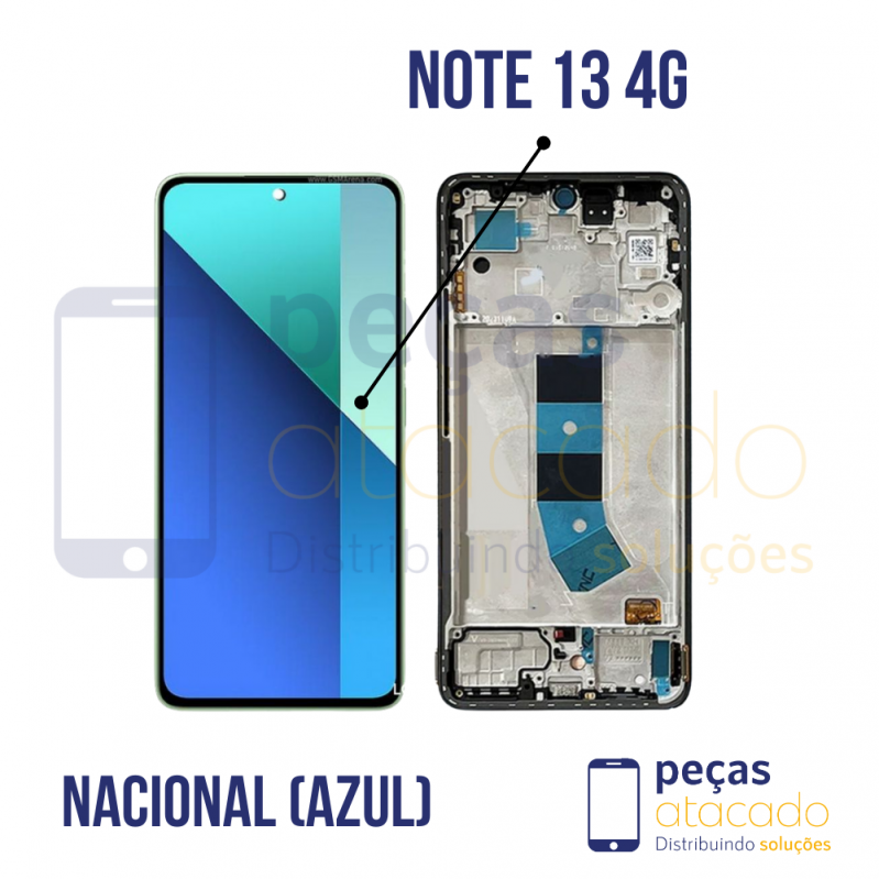 S-0986 FRONTAL XIAOMI NOTE 13 4G COM ARO AZUL NACIONAL OLED