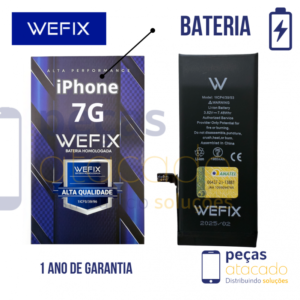 BA-0612 BATERIA WEFIX IPHONE 7G (A1660) ANATEL (1 ANO DE GARANTIA)